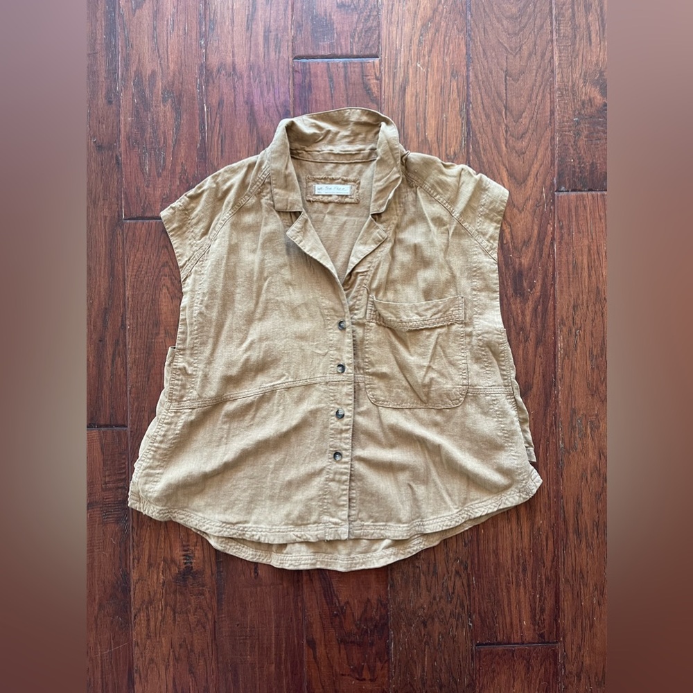 We The Free Linen Pocket Tee Size S